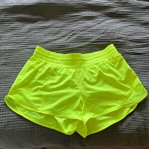 Lululemon Athletica Neon Yellow Women's Athletic Shorts